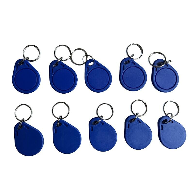 125khz RFID Writable rewritable T5577 fob tag for RFID Writer (Pack of 10) (Bluemould3)