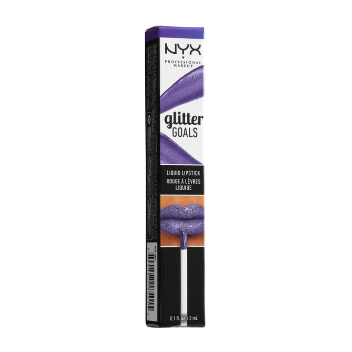 PROFESSIONAL MAKEUP Glitter Goals Liquid Lipstick - Amethyst Vibes, Purple With Multi-Dimensional Glitter