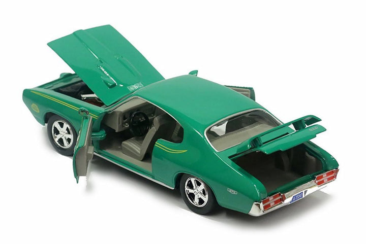 1969 Pontiac GTO Judge, Green - Motormax 73242 - 1/24 scale Diecast Model Toy Car for unisex-children