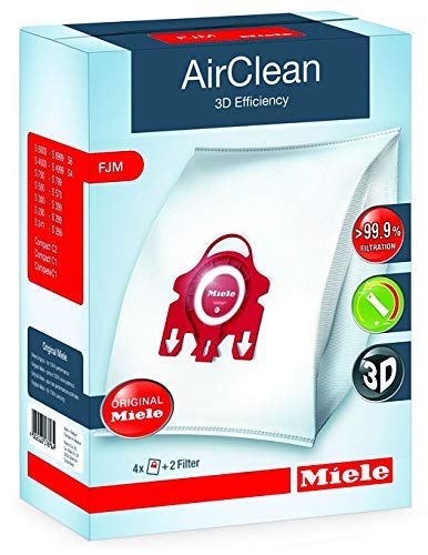 FJM AirClean 3D Efficiency Vacuum Cleaner Bags - Includes 8 Genuine Air clean 2 Genuine Super Air Clean Filter + 2 Genuine Pre-Motor Protection Filters
