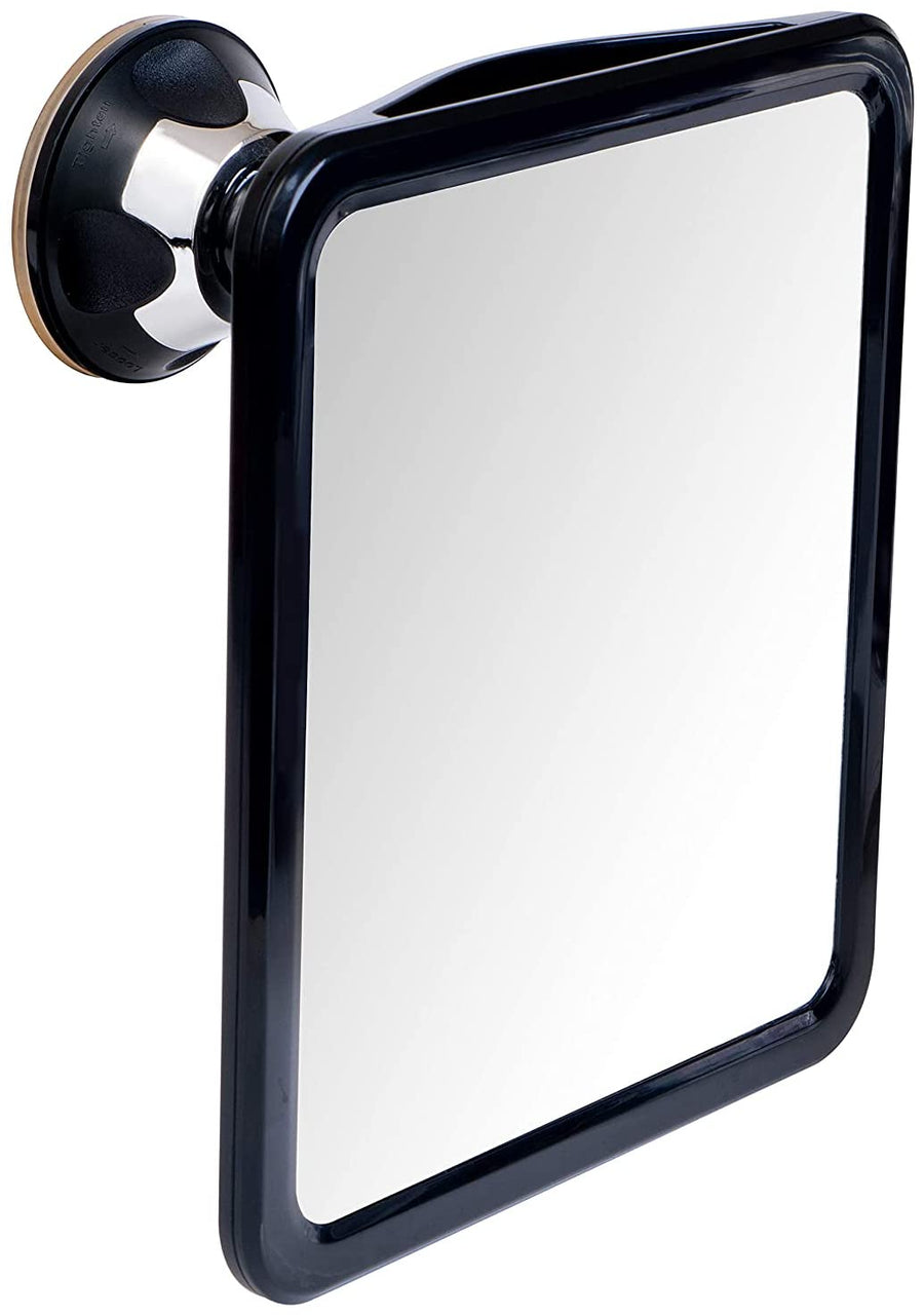 Fogless Shower Mirror for Shaving with Upgraded Suction, Dual Anti Fog Design, Shatterproof Surface & 360° Swivel, 8 x 7