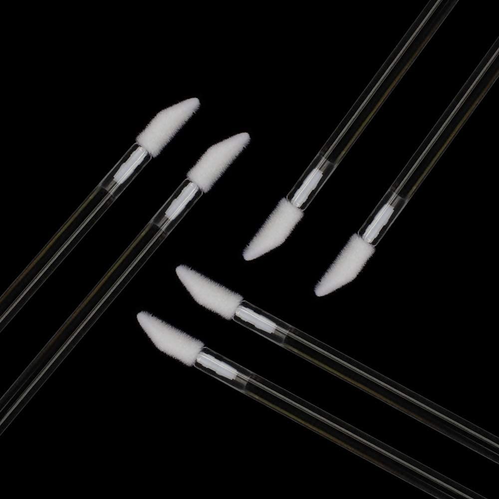 300 Pieces Disposable Lip Brushes Lipstick Gloss Wands Applicator Makeup Tool Kits, Clear Handle