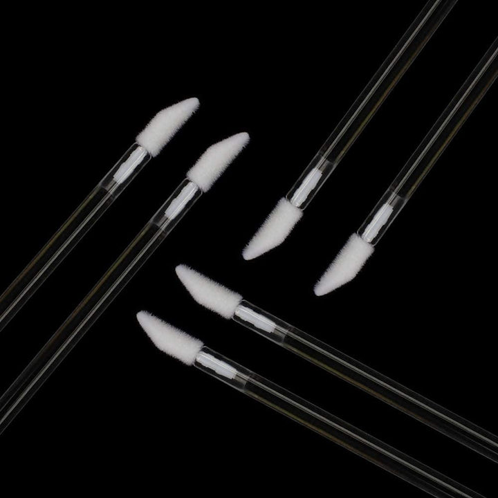 300 Pieces Disposable Lip Brushes Lipstick Gloss Wands Applicator Makeup Tool Kits, Clear Handle