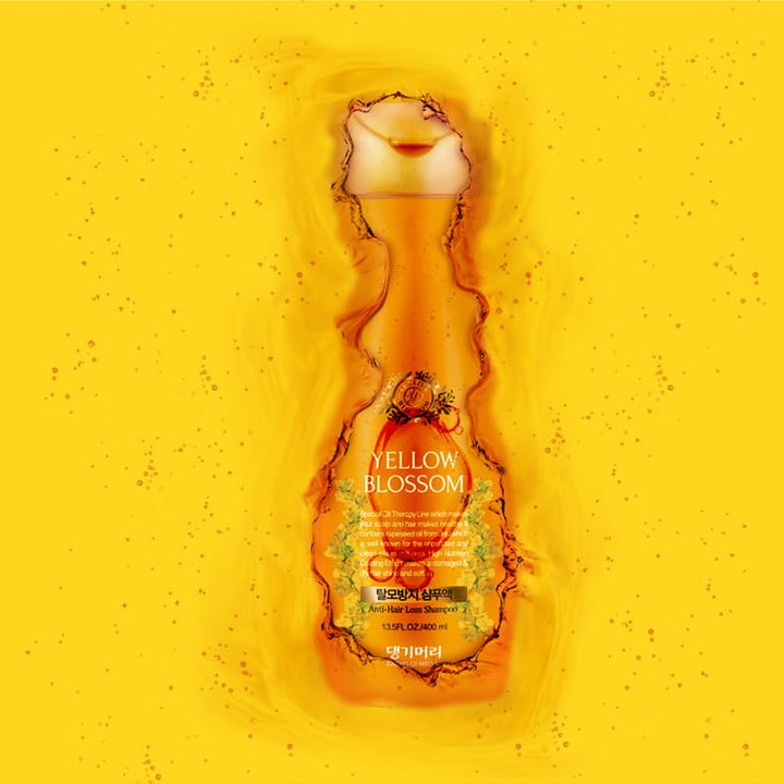 - Yellow Blossom Anti-Hair Loss Shampoo - Nourishing, Moisturizing, Scalp Care for Shine, 400ml