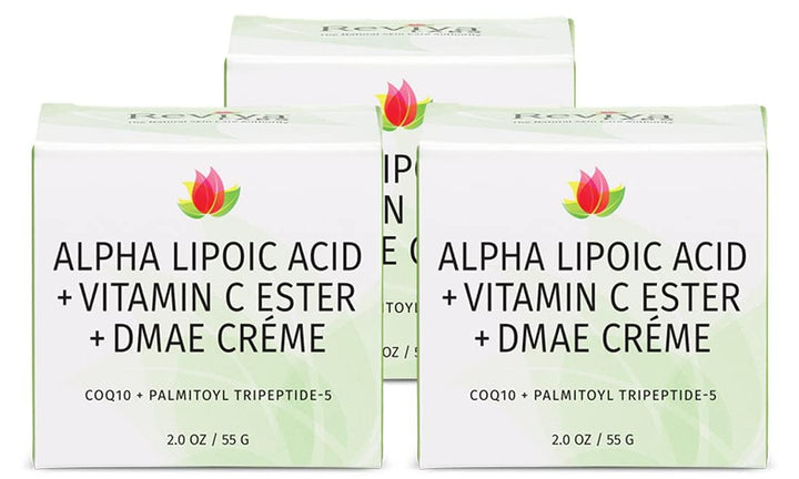 DMAE Cream with Alpha Lipoic Acid, Vitamin C Ester - DMAE Lift and Firm Cream for Neck and Face - Skin Firming and Moisturizing Cream, 3-Pack (2 oz Each)