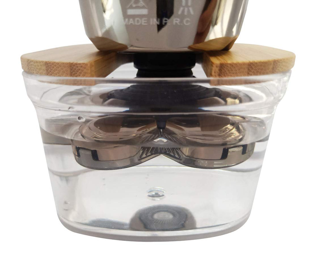d Bamboo Shaver Rinse Stand Compatible with Skull Shaver Pitbull Gold PRO Head and Face Shaver