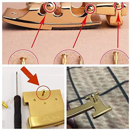 Belt Buckle Repair Screws & Hooks Assorted 66pcs Kit (Multicolor, Brass, Stainless Steel)