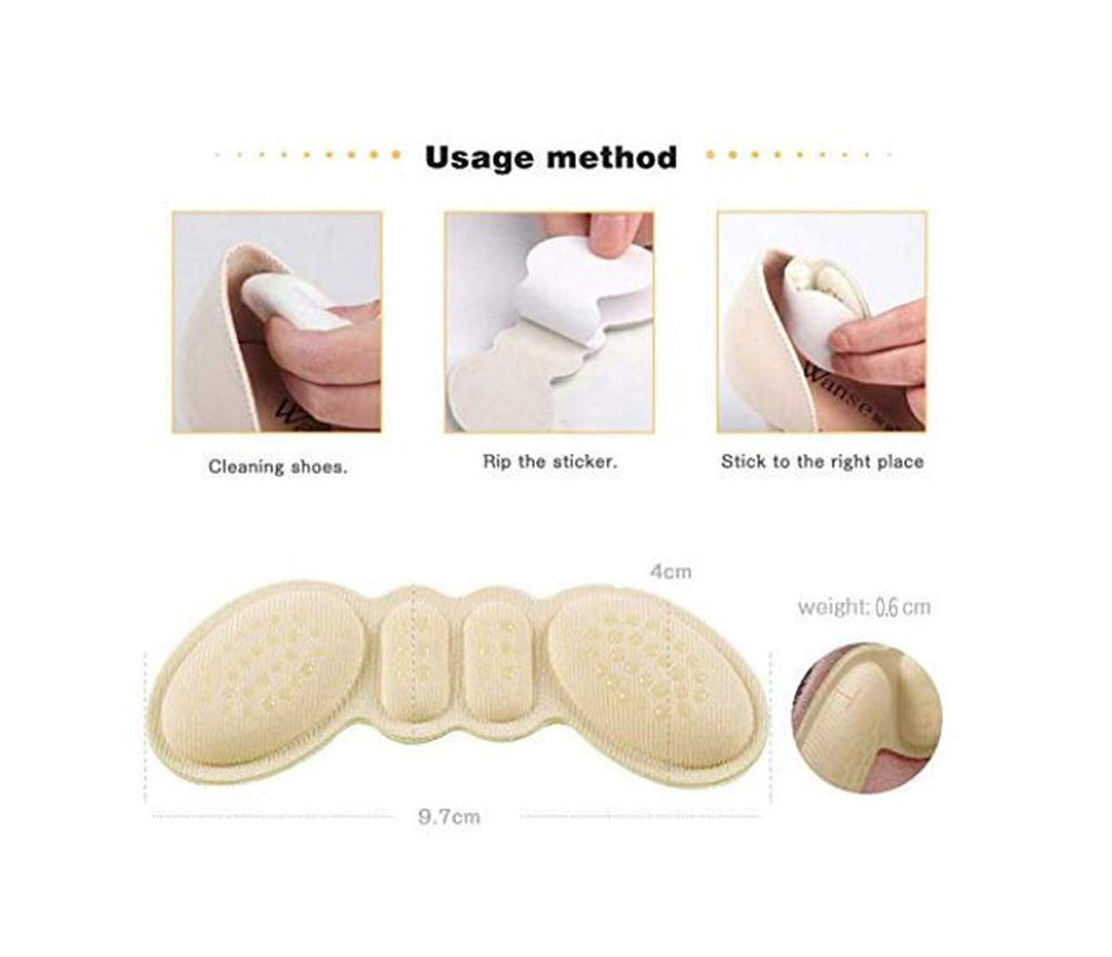 3 Pairs Shoe Inserts to Make Big Shoes Fit Shoe Filler Improved Shoe Fit and Comfort 3D bufferfly Anti Slip for Women High Heels Flats Dress Shoes (Thick-6mm)