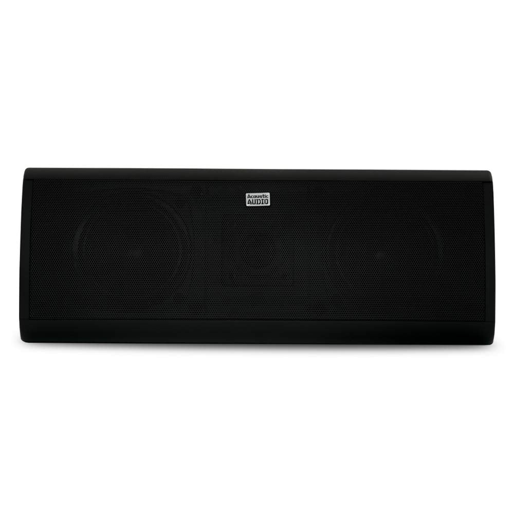 Acoustic Audio AA40CB Indoor Center 3 Way Speaker 500 Watts Black Bookshelf, 4-Inch