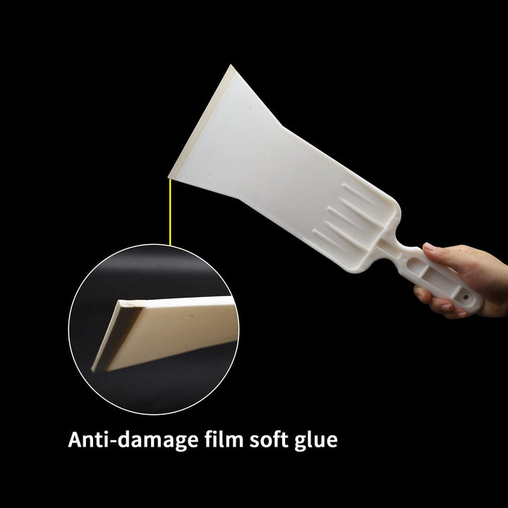 Tools Long Handle Auto Bulldozer Squeegee for Window Tint Film Installing Car Vinyl Wraps Window and Glass Cleaning (White)