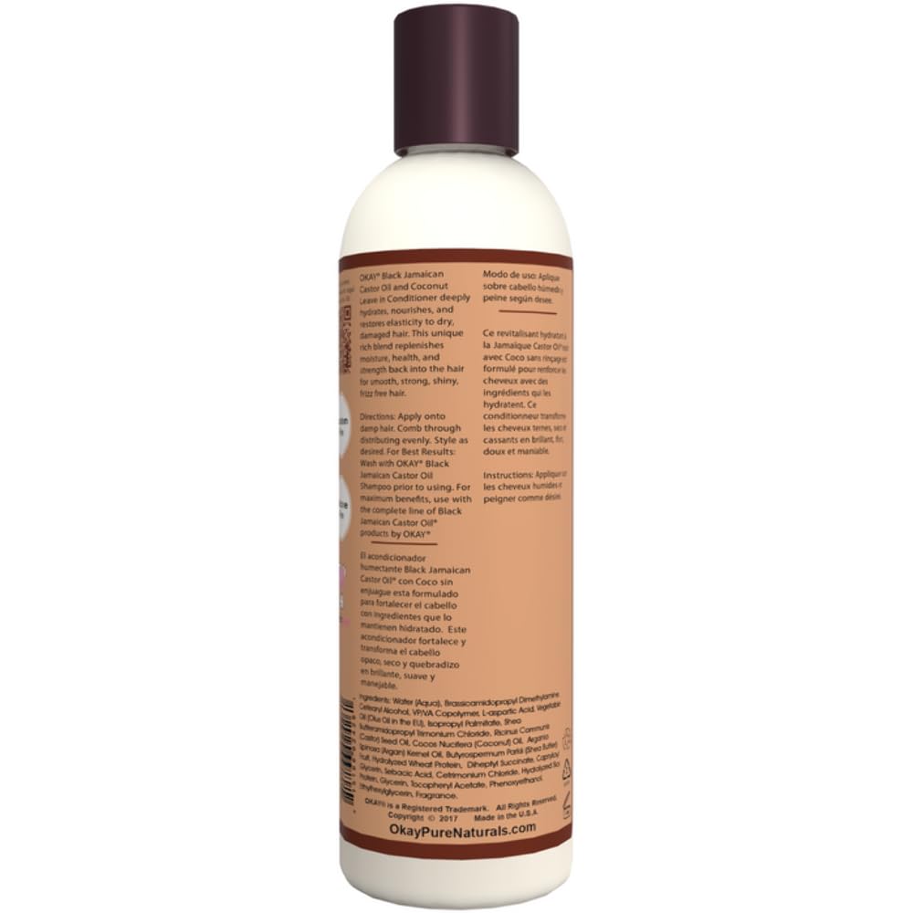 Black Jamaican Castor Oil Leave In Conditioner, Coconut, 8 Ounce