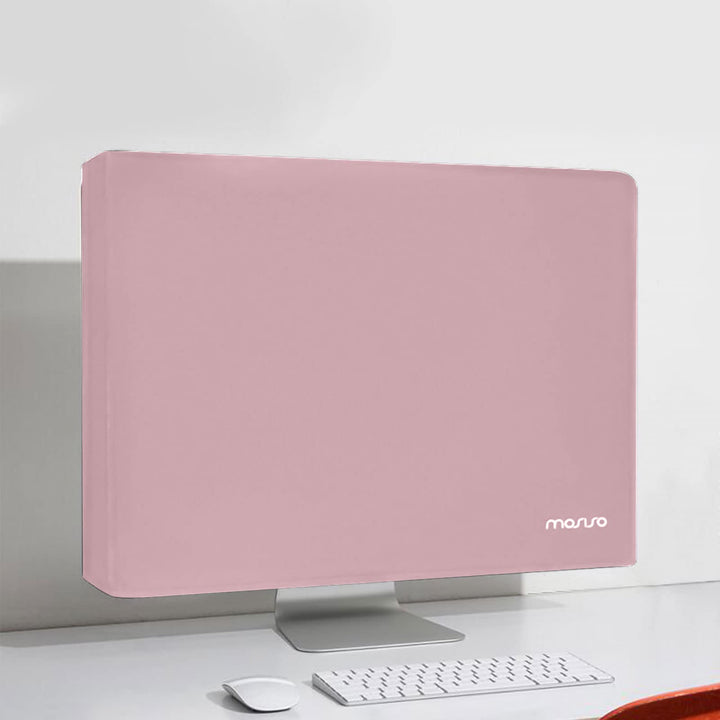 Monitor Dust Cover 22, 23, 24, 25 inch Anti-Static Dustproof LCD/LED/HD Panel Case Computer Screen Protective Sleeve Compatible with iMac 24 inch, 22-25 inch PC, Desktop and TV, Pink