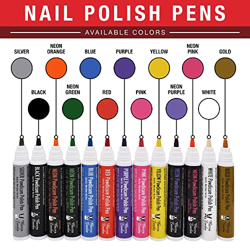 Pawdicure Dog Nail Polish Pens | Made in USA | Quick Dry, Low Odor, Non-Toxic Dog Accessories | Ideal for Dog Birthday, Dog Costume | Dries in Under 1 Minute | 13 Colors | Pink