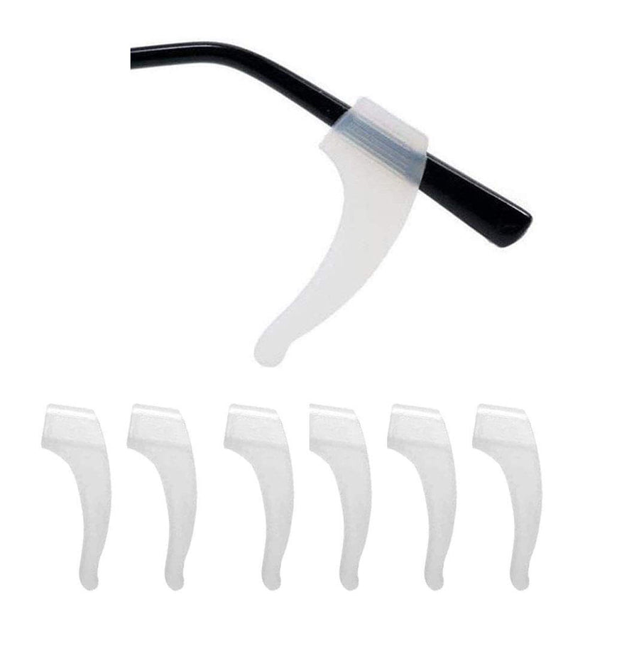 4 Pairs Premium Grade Soft Anti Slip SIlicone Holder for Glasses Ear Hook (Transparent)