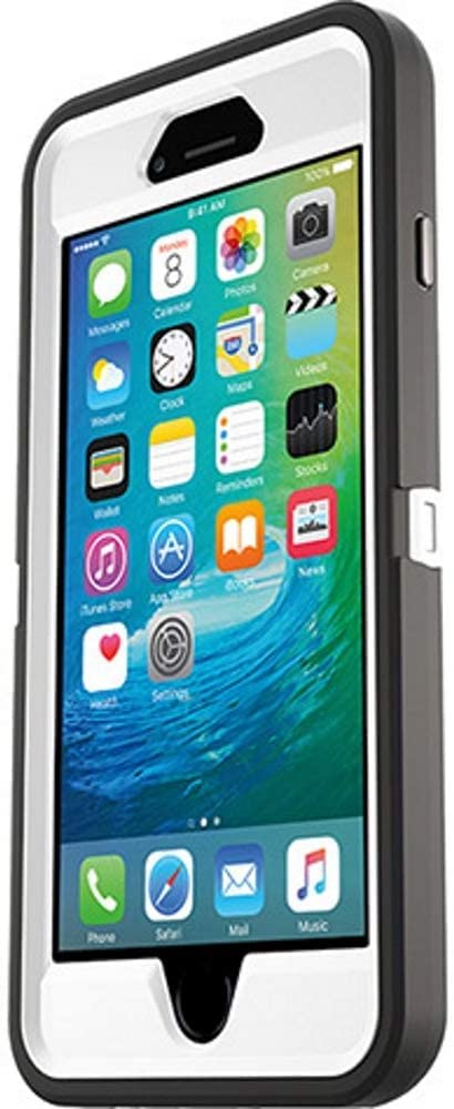 Defender Series Rugged Case for iPhone 6s Plus & iPhone 6 Plus Non-Retail Packaging - Black/White - CASE ONLY