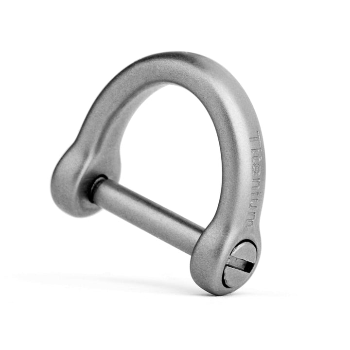 Titanium D-Rings with Screw Shackle, U Shape Key Chains Rings, Car Keys Tools, DIY Leather Craft Purse/Wallet Buckle 1 pcs (Matte, Tiny)