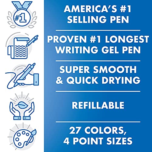 PILOT, G2 Premium Gel Roller Pens, Extra Fine Point 0.5 mm, Pack of 12, Blue
