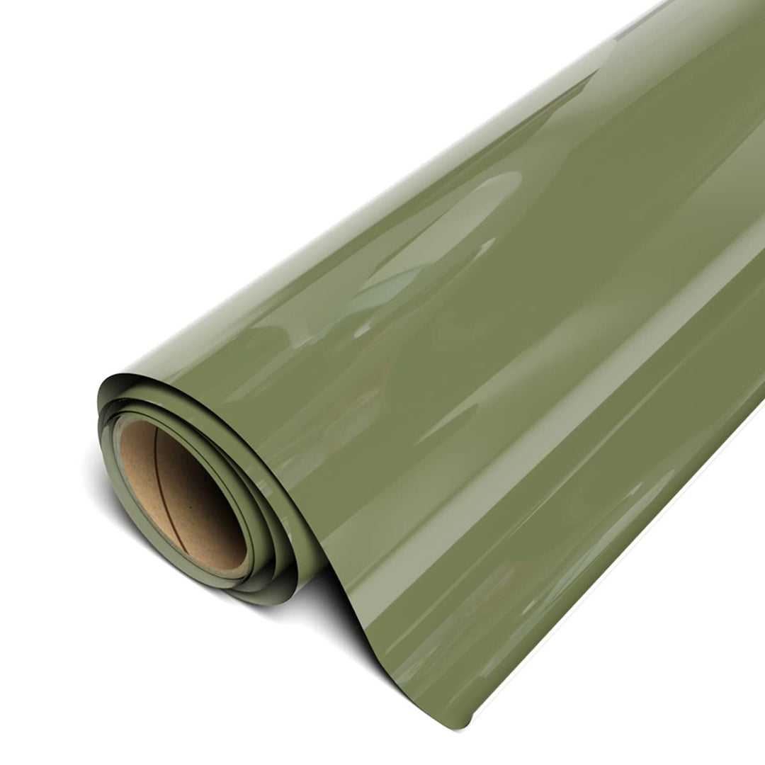 EasyWeed Heat Transfer Vinyl 11.8 x 5ft Roll (Green Olive) - Compatible with , Cricut, Silhouette and Other Craft/Professional Cutters - CPSIA Certified