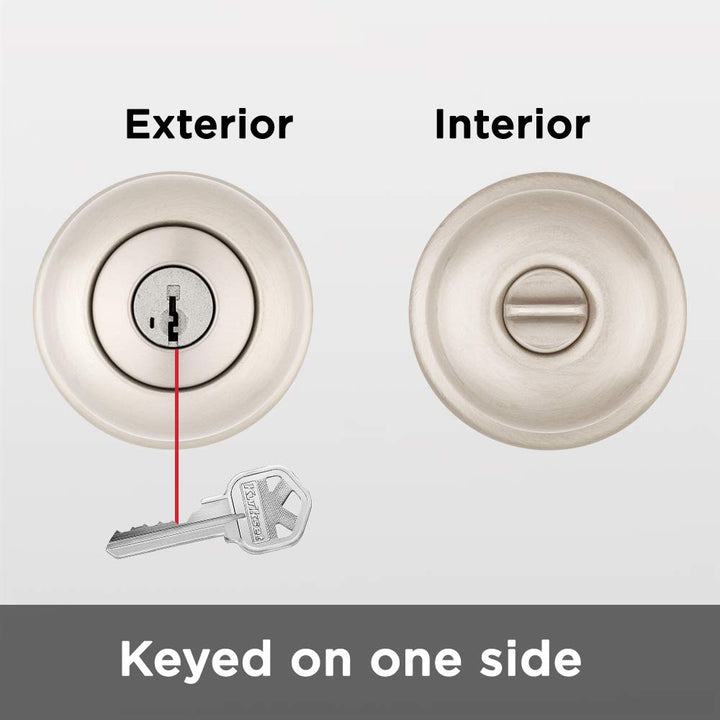 Juno Entry Knob Featuring SmartKey in Satin Nickel