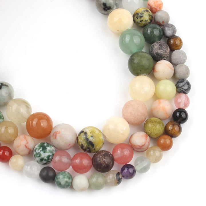 8mm Mixed Stone Beads Round Loose Beads Natural Stone Beads for Jewelry Making