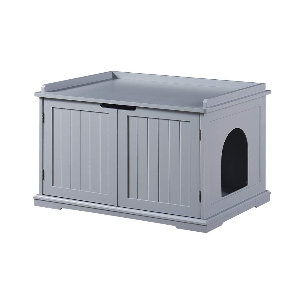 Cat Litter Box Enclosure Furniture, Cat Washroom, Hidden Litter Box Cover, Cabinet for Large Cat, Dog Proof Cat Litter Boxes, Hideaway Litter Box, Cat House, Grey