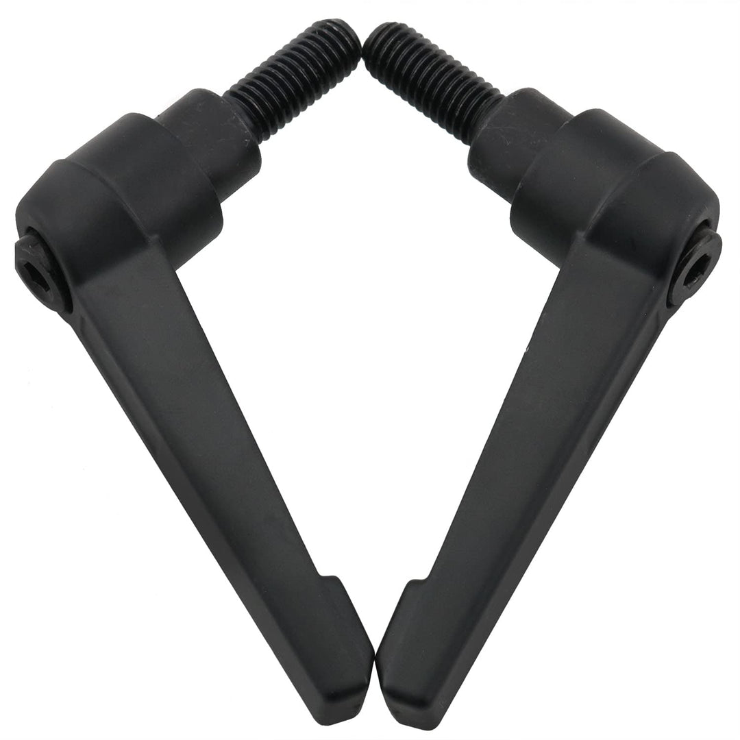 Clamping Lever M8 Thread Push Button Ratchet Lever Adjustable Locking Handle with Male Threaded Stud Black