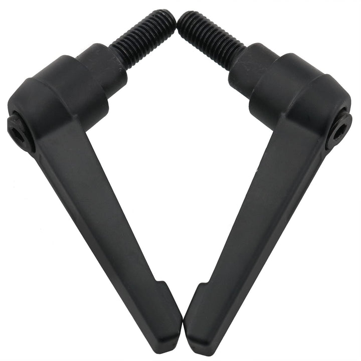 Clamping Lever M8 Thread Push Button Ratchet Lever Adjustable Locking Handle with Male Threaded Stud Black