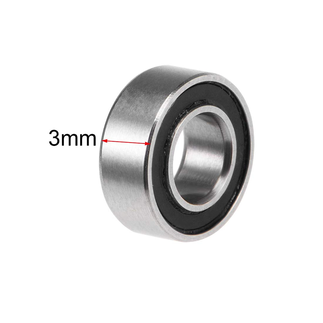 MR84-2RS Deep Groove Ball Bearings 4mm Inner Dia 8mm OD 3mm Bore Double Sealed Chrome Steel Z2 10pcs