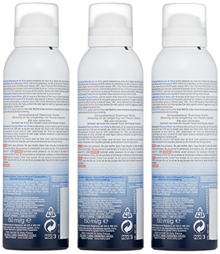 Mineralizing Thermal Water, Hydrating Facial Spray with Antioxidants to Soothe and Regenerate Skin, 5.1 Fl Oz (Pack of 3)