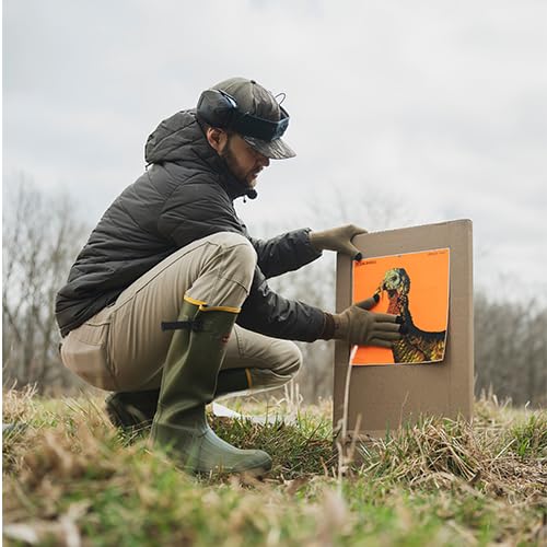 Orange Peel Turkey Target with Flake Off Material and Strong Adhesive for Outdoor, Range, Shooting and Hunting