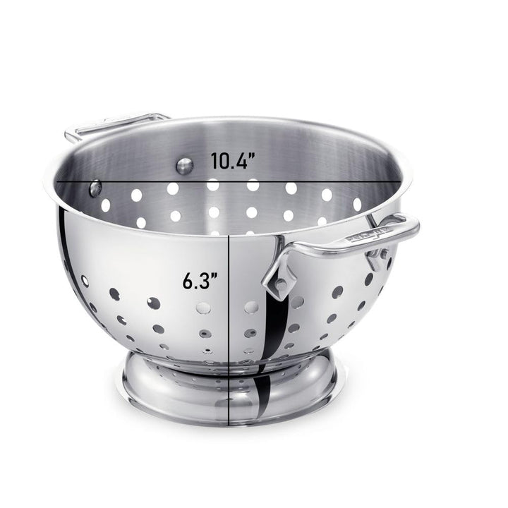 5605C Stainless Steel Dishwasher Safe Colander Kitchen Accessory, 5-Quart, Silver