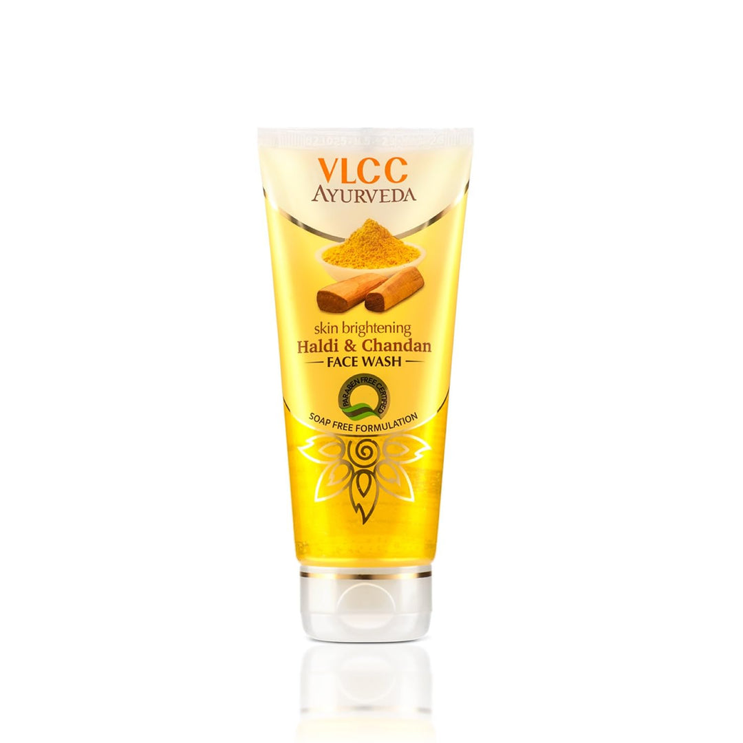 Ayurveda Skin Brightening Haldi & Chandan Face Wash -100ml- For Skin Brightening. Soap Free, Paraben and Synthetic colorant free.