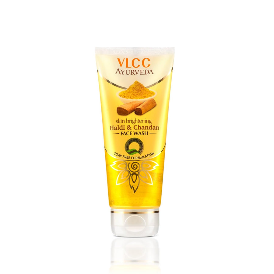 Ayurveda Skin Brightening Haldi & Chandan Face Wash -100ml- For Skin Brightening. Soap Free, Paraben and Synthetic colorant free.