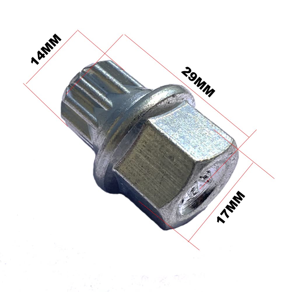 11 Splines Anti-Theft Wheel Lock Nut Key Adapter 8D0601139F001 Compatible with ABC 11 Teeth (Pointy) 1997-2007 VW Bettle Bora Golf Jetta Passat Audi A4 A6 S6 A8 TT SEAT Skoda