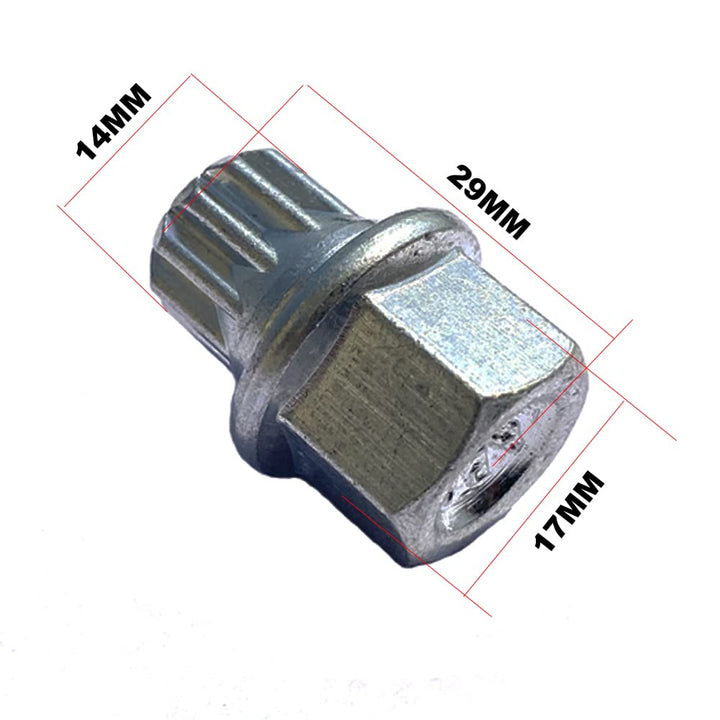 11 Splines Anti-Theft Wheel Lock Nut Key Adapter 8D0601139F001 Compatible with ABC 11 Teeth (Pointy) 1997-2007 VW Bettle Bora Golf Jetta Passat Audi A4 A6 S6 A8 TT SEAT Skoda