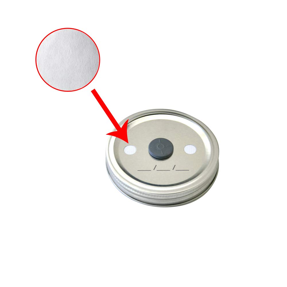 64pcs Synthetic Filter Paper Stickers-20mm Diameter,0.25Micron Filter,Used For Mushroom Cultivation, Place Under The Mason Jar Lids