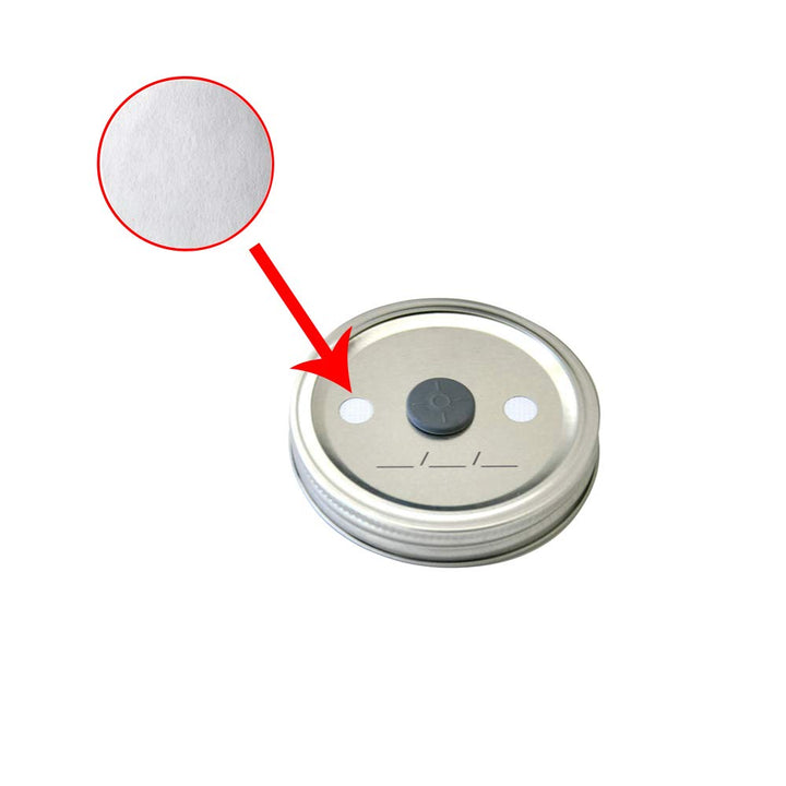 64pcs Synthetic Filter Paper Stickers-20mm Diameter,0.25Micron Filter,Used For Mushroom Cultivation, Place Under The Mason Jar Lids