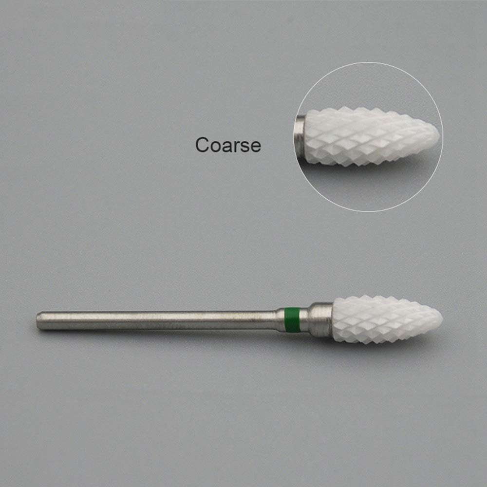 Professional Medium Flame Cuspidal Nail Drill Bit Polish Tools Ceramics Grinding Stone Head Electric Nail Drill Nail Art Machine