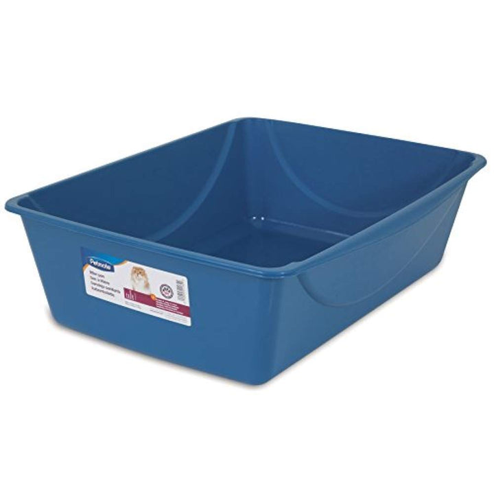 Open Cat Litter Box, Extra Large Nonstick Pan Durable Standard Litter Box, Mouse Grey Great for Small & Large Cats Easy to Clean, Made in USA