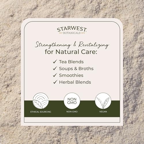 Astragalus Root Powder - Dried Herb for Tea, Natural Immune Support, Promotes Wellness, Certified Kosher, Non-GMO - Bulk 1 lb Bag