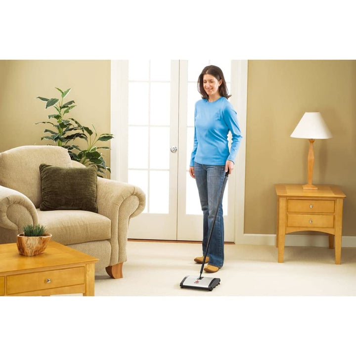 Natural Sweep Carpet and Floor Sweeper with Dual Brush Rotating System and 2 Corner Edge Brushes, 92N0A, 4.2 lb.