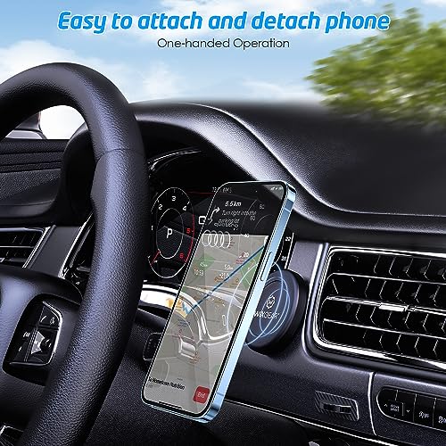 Universal Flat Stick On (2 Pack) Dashboard Magnetic Car Mount Holder for Cell Phones and Mini Tablets with Fast Swift-Snap Technology - Extra Slim