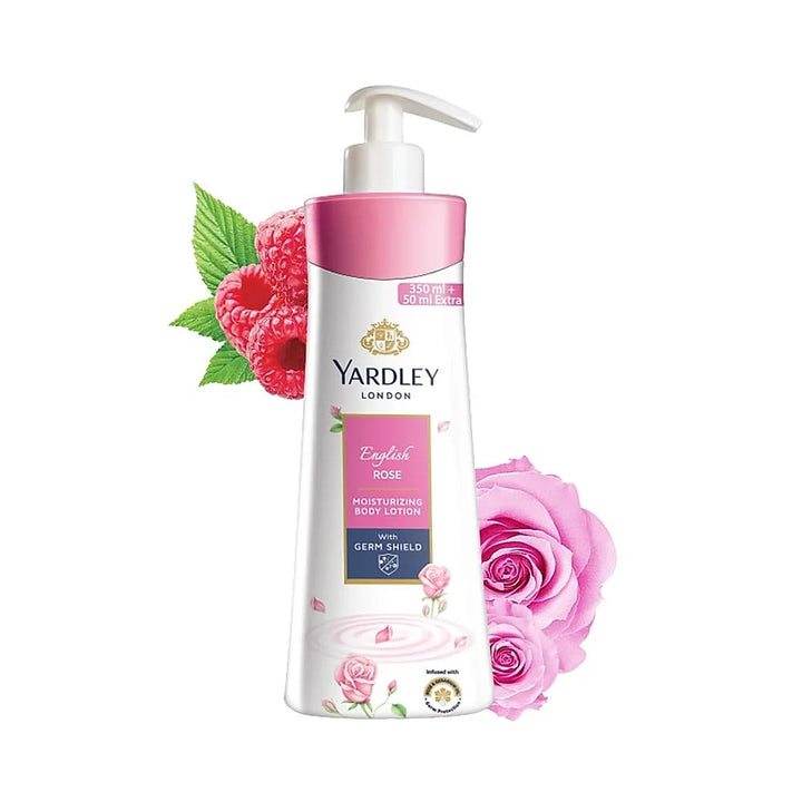 London English Rose Moisturising Hand & Body Lotion, 350ml+50ml