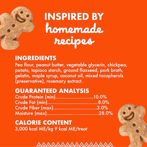 Buddy Biscuit Softies 5 oz. Pouch, Grain-Free Soft & Chewy, Natural Peanut Butter Flavor Dog Treats, Oven Baked in the USA