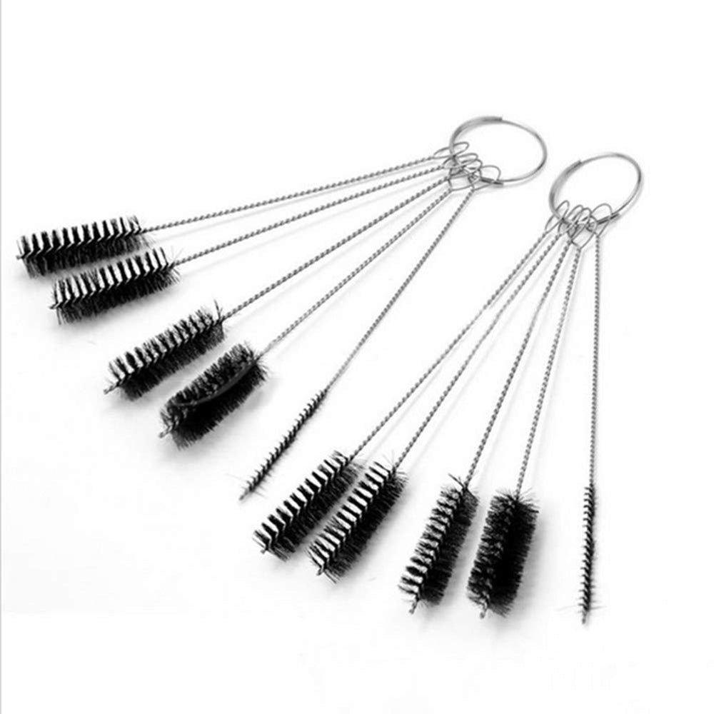 5 Pcs/set Miniature Brush Tattoo Nozzle Cleaning Brush Stainless Steel Spray Gun Brush Tattoo Cleaning Brush Accessories