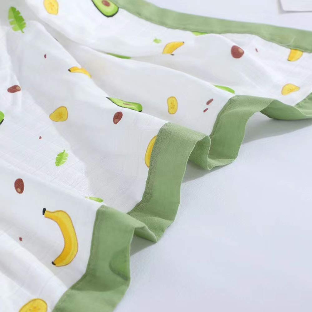 Muslin Swaddle Blanket Baby Stroller Blanket Receiving Blanket for Newborn Boy or Girl Unisex-Baby, Toddler (Avocado)