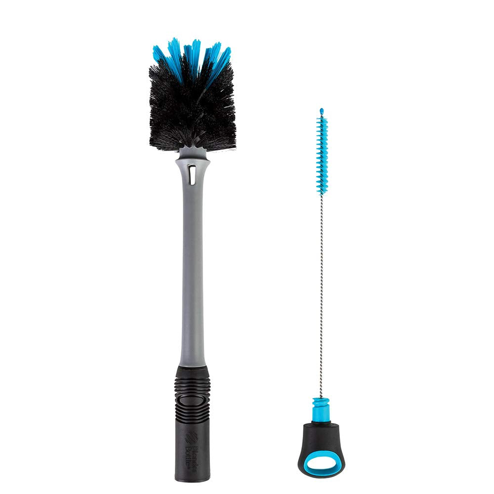 2-in-1 Shaker Bottle and Straw Cleaning Brush, 1 Pack,Gray