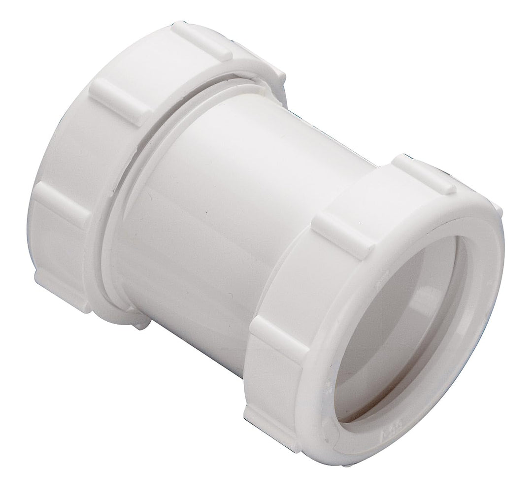 46WK Extension Coupling, 1-1/2-Inch or 1-1/4-Inch by 1-1/2-Inch, White
