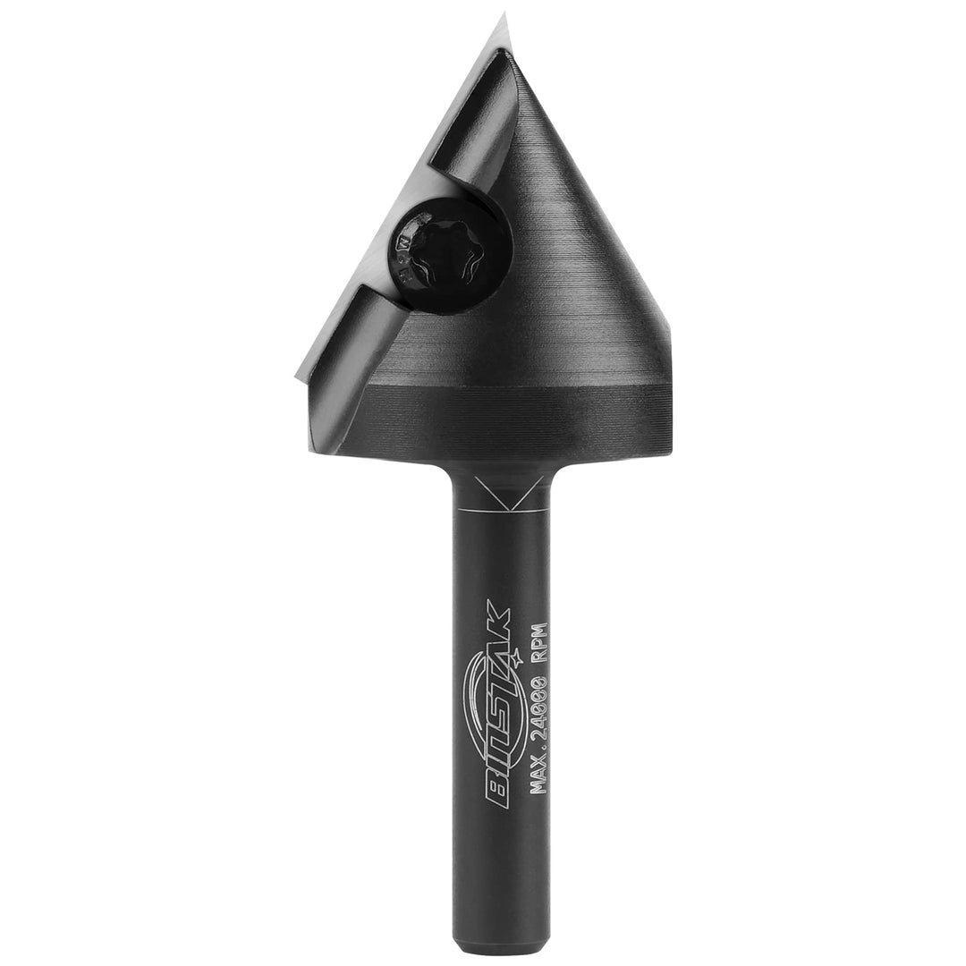 60 Degree V Groove Router Bit 1/4 Inch Shank, Carbide Insert Wood CNC Router Bits for Woodworking Engraving Carving