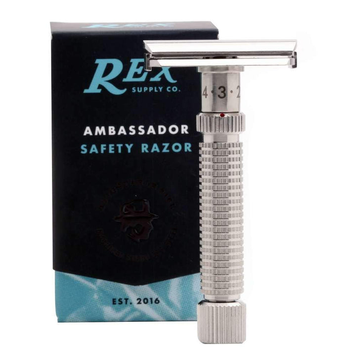 mpany, Ambassador Adjustable 100% Stainless Steel Double Edge Safety Razor - Made in the USA